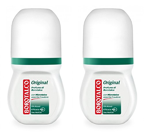 Borotalco: Deo Roll On Alcohol-Free Deodorant Original 50 ml (1.69 fl.oz) Pack of 2 [ Italian Import ]