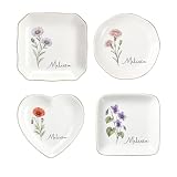 Qertha Personalized Birth Flower Jewelry Dish with...