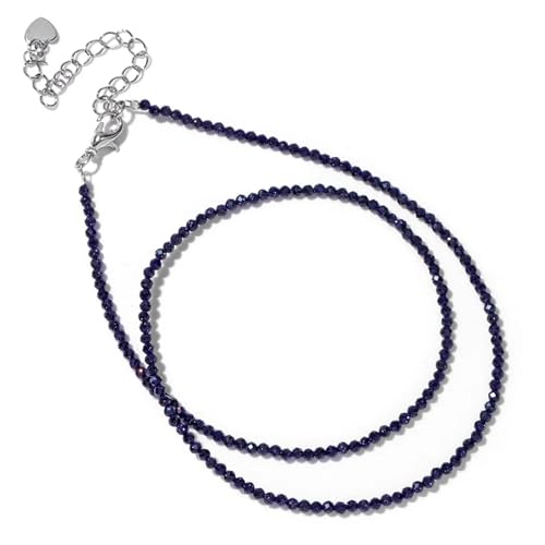 Collier perles de pierre 2 mm facettes rondes - Bijoux chaîne tendance mixte