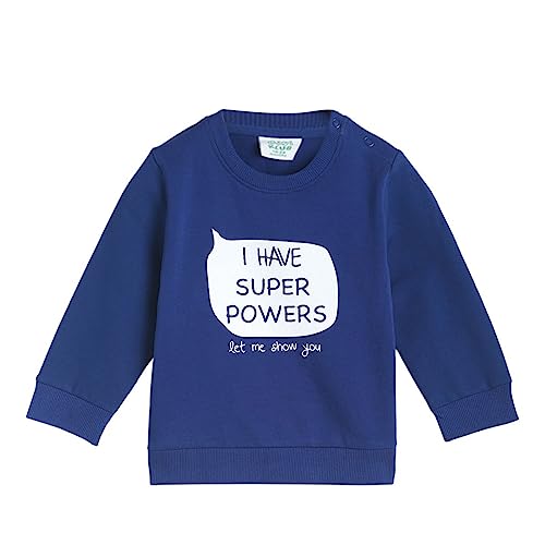 Image of miniklub Boys Blue Printed Sweatshirt