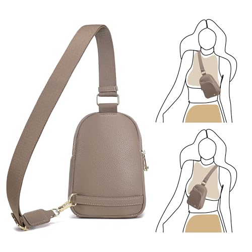 Image of INICAT Travel Sling Bag, Anti Theft Crossbody Bag for Women | RFID Blocking, 8 Card Slots, Back Zippered Pocket, Metal Zippers,Switchable Strap