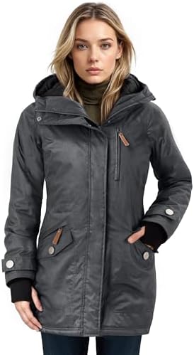 berydale Winterjacke Damen Parka I Warme Übergangsjacke Damen I Atmungsaktiv, Wind- und Wasserdicht I Wintermantel mit Thermowattierung