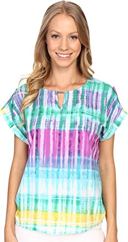 Calvin Klein Women's Printed Blouse W/Hardware