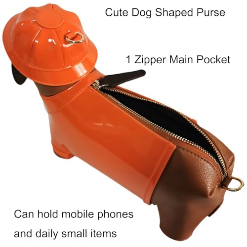 Image of Women PU Leather Unique Novelty Dog Shaped Crossbody Shoulder Bag Handbag Purse