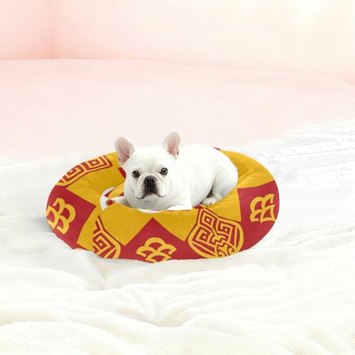 Coussin antidérapant pour chat traditionnel chinois Jaune M