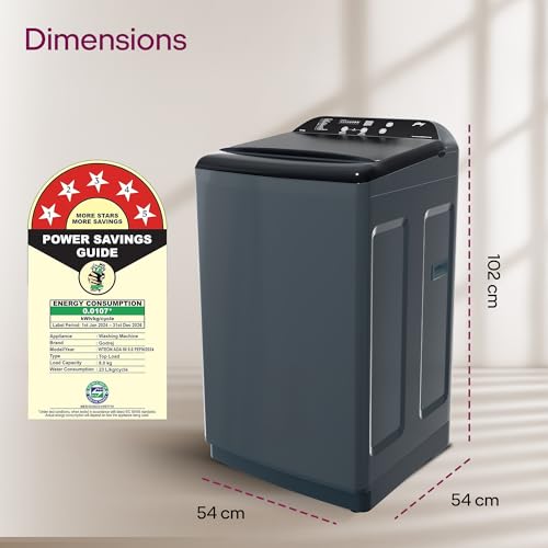 Godrej 8 Kg 5 Star Zero Pressure (0.02 MPa) Technology With Steel Drum Fully-Automatic Top Load Washing Machine (WTEON ADA 80 5.0 FEFN GLGR, Glacial Grey, With Soft Close Lid) - Image 3