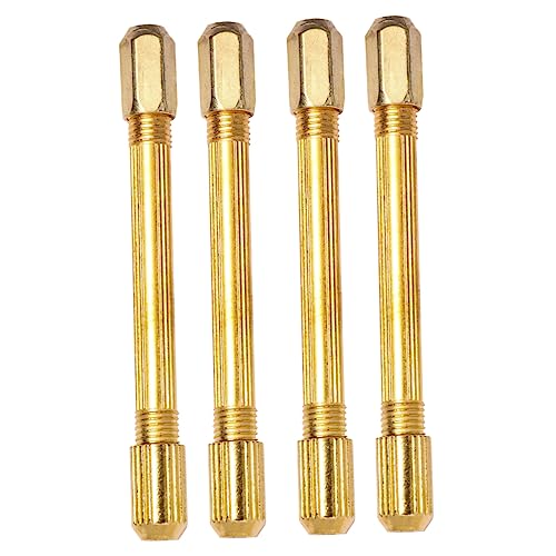 WOONEKY 4pcs Micro Drill Double- Head Drill Wire Tool Drill Press Chuck Jewelry Drill Jewelry Pin Vise Drill Press Accessories Watch Repairing Drill Magnetic Watch Mini Hand Drill