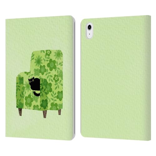 Étui portefeuille iPad Air 11 cuir Planet Cat avec rabat support