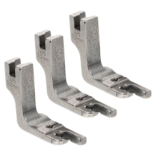 ibasenice juego 3 pies prensatelas de acero inoxidable para máquina de coser
