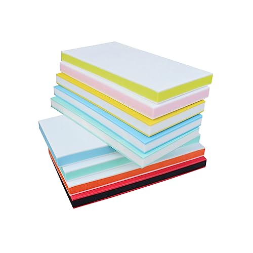 KALLORY 10pcs DIY Hand Carved Rubber Stamps Carving Sandwich Bricks for Scrapbooking Postcard Invitation Card Random