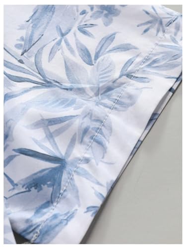 SweatyRocks Men's Tropical Plant Print Hawaiian Shirt Turndown Collar Button Front Summer Casual Short Sleeve Shirt4