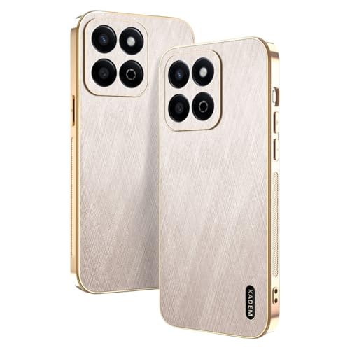 Coque Honor X8C antichoc silicone slim noir et or texture fil doré élégante