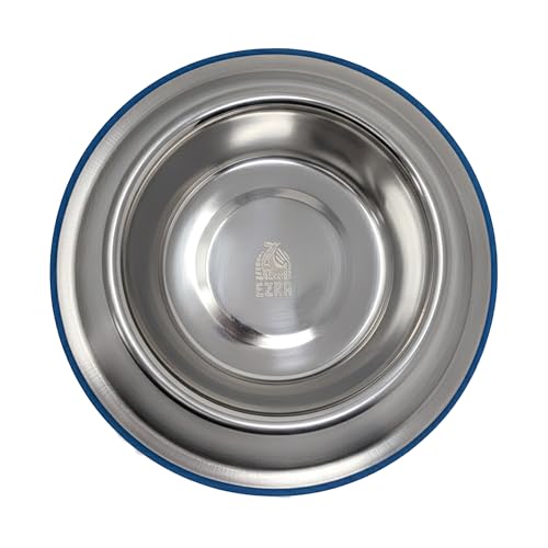 Image of Ezra Comfort Stainless Steel Dog Bowl | Anti-Skid Pet Feeding Bowl for Food & Water | Durable & Easy to Clean Bowl for Dogs & Puppies, 2800 ml