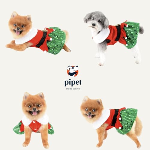Vestido para cachorro natal - Pipet (P)