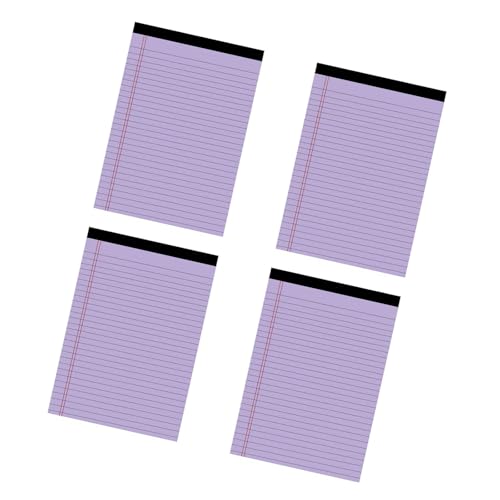 4ピースのレターサイズカラフルなメモ帳裏地のノートブック50シートクリエイティブな計画と毎日のメモ穿孔紙ノートセットを撮影する