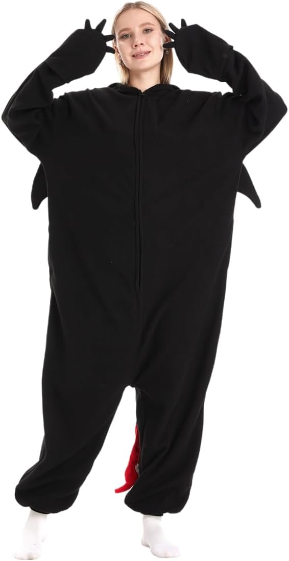 Unisex Adult Onesie Dragon Animal Pajamas,Halloween Cosplay Costumes,Cartoon Costumes Party Wear