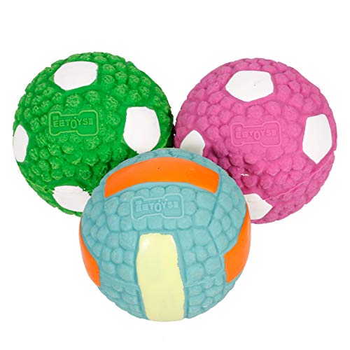 3pcs cão pet bola brinquedo,Funien 3 PCS Dog Pet Ball Toy Dog Latex Toy Ball Dentes de animal de est