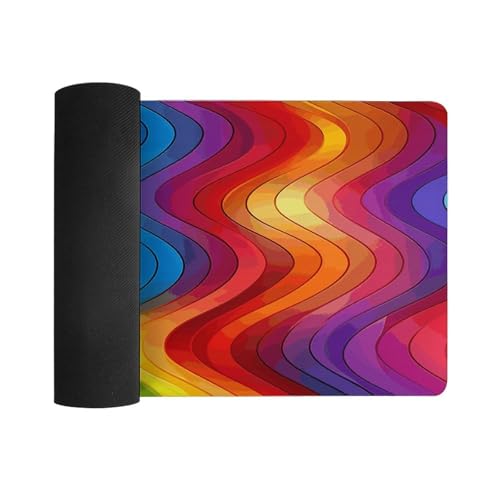 Desk Pad Protector 24x12 Inch Extended Rainbow Mouse Mat miniatura 3