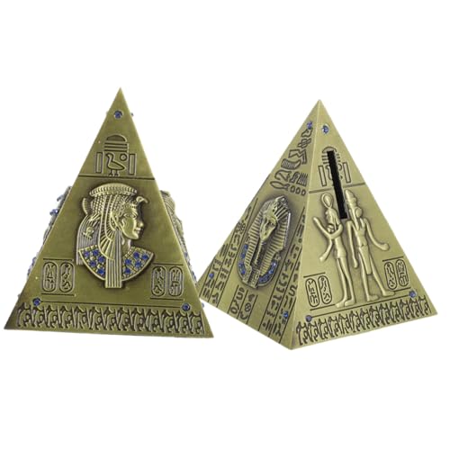 STOBOK 2個 ヴィンテージ調字塔模型 属製欧風置物 古代建築彫刻のインテリア装飾 お土産や に