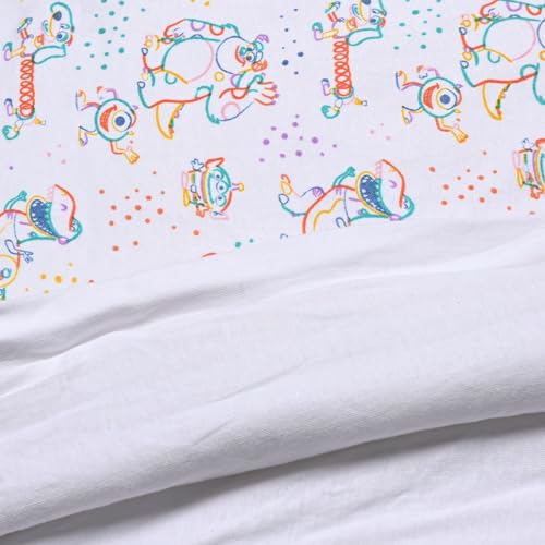 Image of Pure Cotton Baby Sleeping Sack Bag, Baby Sleeping Pod, Inverted Zipper, Snap Buttons, Inner Padding Filling