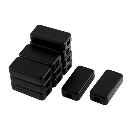 Caja de conexión plástica negra 40x20x10.5mm 12 pcs miniatura 1