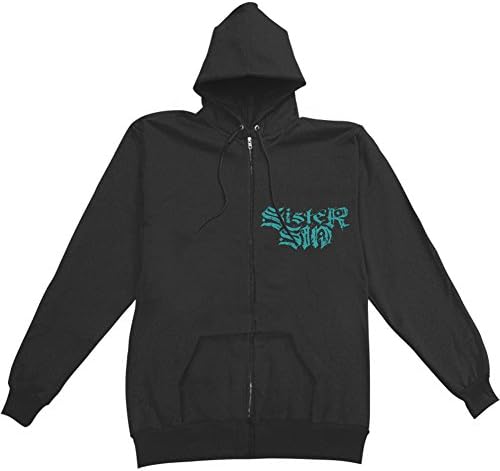 Sister Sin Men's Sail North Zippered Hooded Sweatshirt Small Black