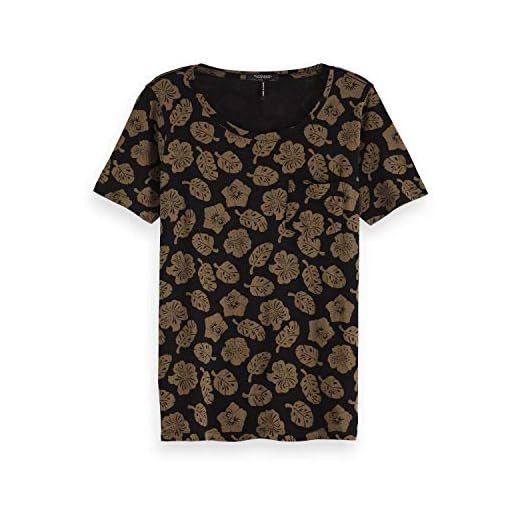 Scotch & Soda Maison Basic tee In Prints and Solids Camiseta, Multicolor (Combo B 18), Small para Mujer