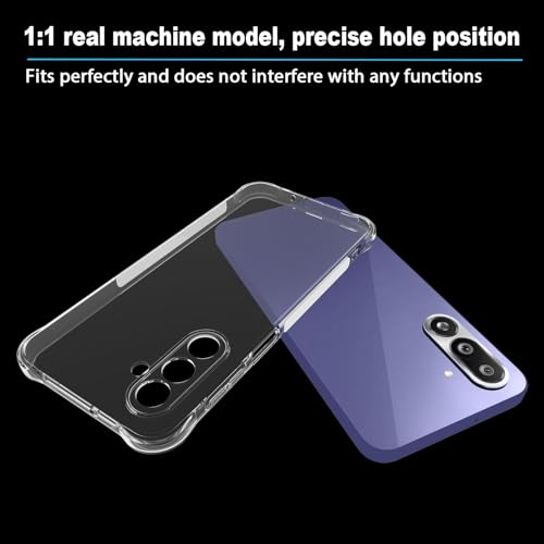 Image of REALCASE Silicone Samsung M36 5G Back Cover Case, Scratch Resistant Protective Crystal Clear Transparent Shock Proof Bumper Back Cover Case for Samsung Galaxy M36 5G