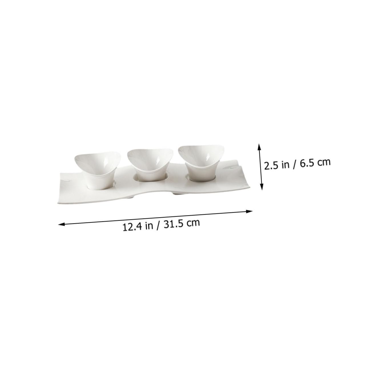 OFFSCH 1Set Style Ceramic Appetizer Plate Condiment Dish for Sauces Dips and Seasonings Elegant Design for Home Use and Entertaining