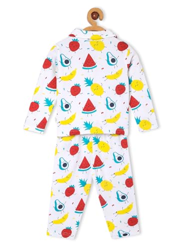 Image of The Mom Store Kids Cotton Night Suit for Boys and Girls | Breathable Night Dress for Kids Boys and Girls | Printed Nightsuit Pajama Set | Comfortable All-Season Sleepwear for Daily Use | Combo Set