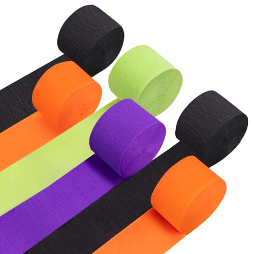 Image of Halloween Crepe Paper Streamers for Halloween Birthday Party Decorations