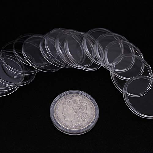 Healifty Porta-Moedas de Plástico Redondo Porta-Moedas para Coleção de Moedas, 200 peças