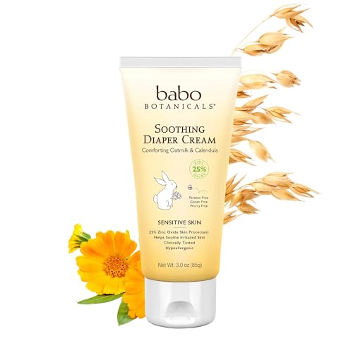 Product Image of the Babo Botanicals Soothing Baby Diaper Cream - with Non-Nano Zinc Oxide, Colloidal...