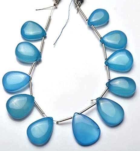 Chalcédoine bleu ciel perles cœurs 9-12mm pour éviter les pierres ternes en bijouterie