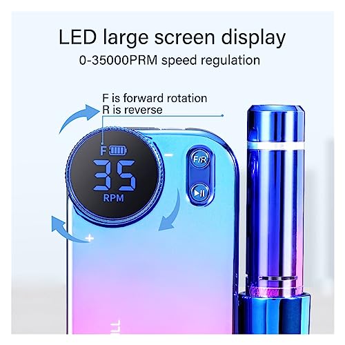 35000RPM-Electric-Nail-Drill-Machine-for-Manicure-Rechargeable-Nail-Lathe-Low-Noise-Professional-Nail-Drills-for-Gel-Salon-Tools-with-Saves-More-Time-and-Money-Color-Groen-Size-A