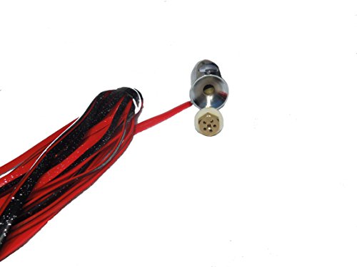 Eatmytackle Jetted Bullet Head Fishing Lure | High Speed Trolling Lure (Red/Black, Cable Rigged) #TOP2
