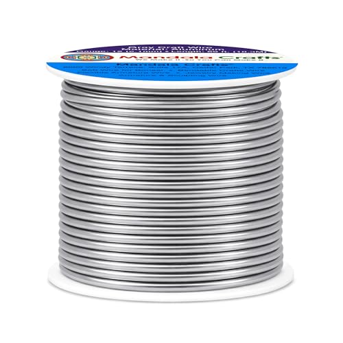 Image of Mandala Crafts 12 Gauge Gray Anodized Aluminum Craft Wire, 60 FT | Colored, Flexible, Bendable, for Bonsai, Armature, Sculpting, Wire Wrapping, Jewelry Making, Weather & Tarnish Resistant