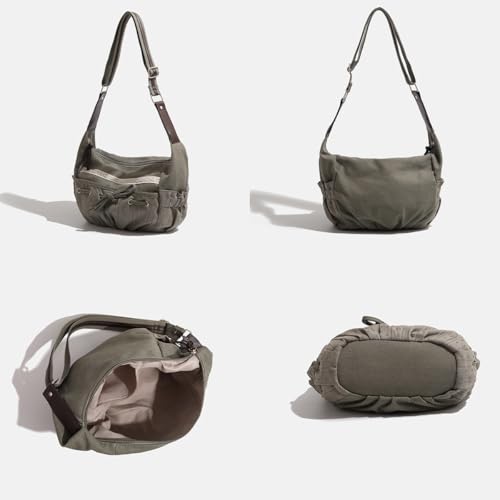 Fairy Grunge Crossbody Bags Emo Lace Coquette Bow Bag Cute Tote Bag Aesthetic Canvas Bag Y2k Crossbody Purses4