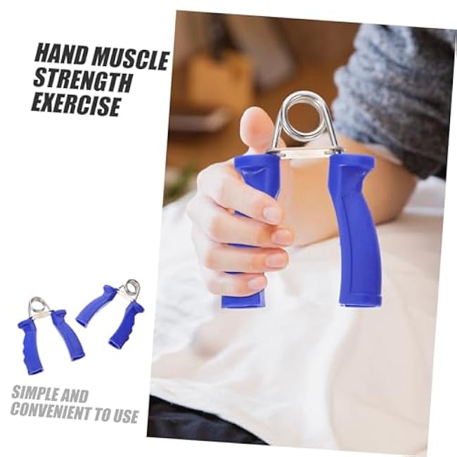 Mipcase 2pcs Hand Grip Strengthener Portable Forearm Trainer for Strength and Endurance Lightweight Plastic Hand Exerciser for Home and Outdoor Fitness Blue