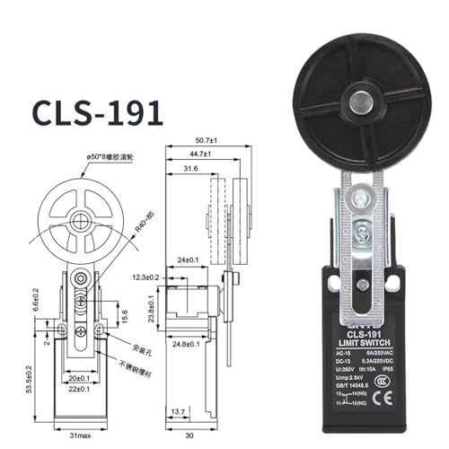 Interrupteur de fin de course CLS-191 de sécurité électrique 10A 250V IP65