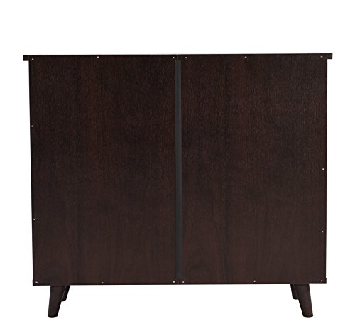 Image of DeckUp SC865512 2-Door Engineered Wood Shoe Rack (Dark Wenge, Matte Finish),