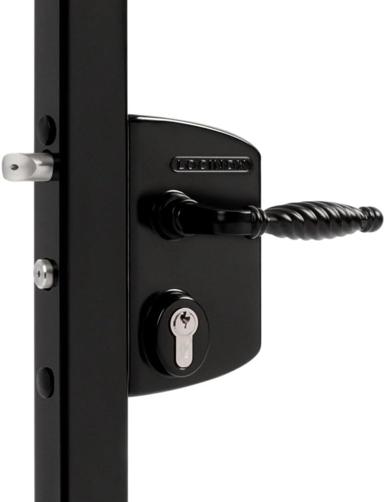 LOCINOX Surface Mounted Gate Lock - LAKQ4040 U2 Black (40mm - 60mm)