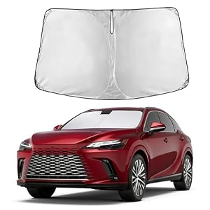Autovir Windshield Sun Shade Fit for 2023-2024 2025 2026 Lexus RX Sunshade, Front Car Window Shades Sun Visor, Blocks UV Rays & Heat, Car Accessories