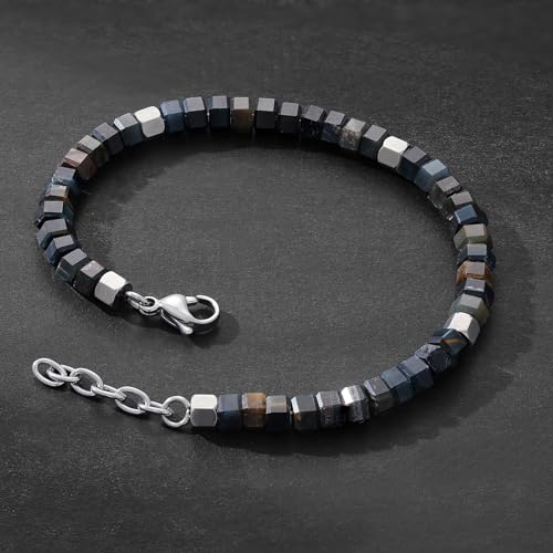 Pulsera de piedras naturales con cuentas para hombre miniatura 7