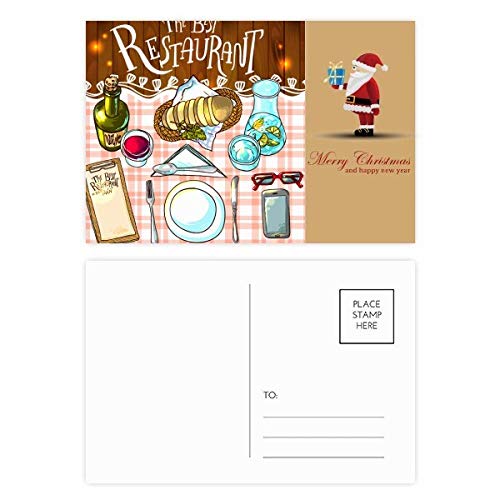 Cartes postales Père Noël de restaurant : lot de 20 souvenirs vintage pour tables de fête