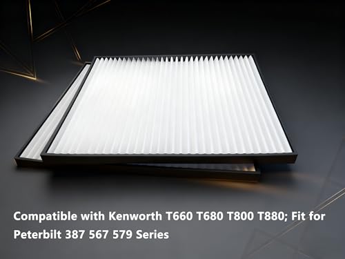Image of 2pcs Cabin Air Filter Compatible with Kenworth 660 T680 T800 T880 Peterbilt 387 567 579 Replaces# PA30269 F37-1018 S28571 S-9034 AF56102