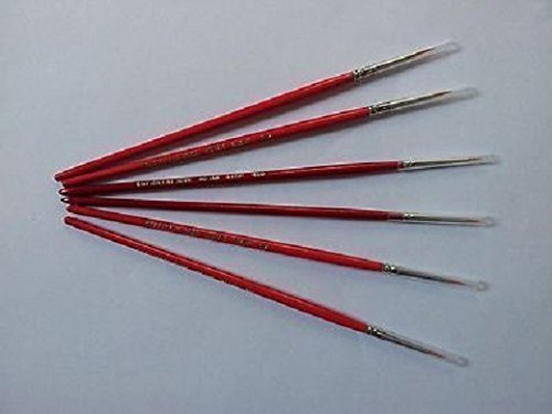 Javis GOLDEN NYLON BRUSH SET x 6 sizes 0000 and 00000 for model and figure painting