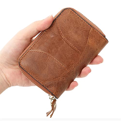 Card Bag Women's Men's Wallet Multi Function Organ Card Bag Zipper Bag Short Wallet2