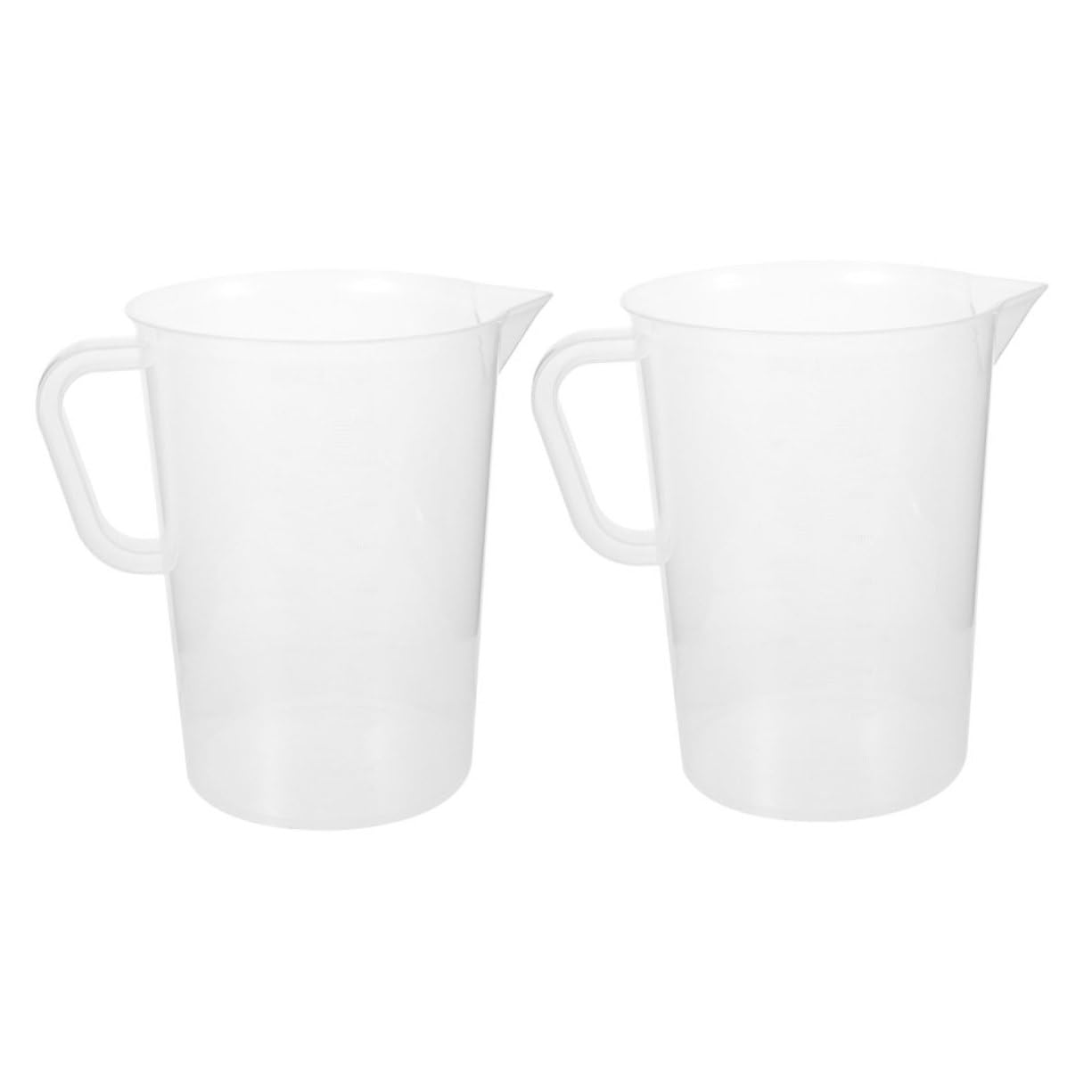 TOYANDONA 2piezas Tazas Medidoras Resistentes De Jarra Medidora Grande De Plástico Transparente Dobles Para Cocinar Hornear y Científico Cocina
