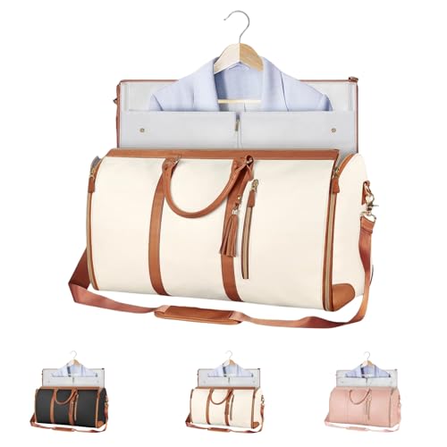 2025 Luux Bag Duffle for Travel，Waterproof Luux Travel Bag, Carry On Convertible Luux Travel Bag，Travelher Foldable Clothing Bag (Beige) ﻿